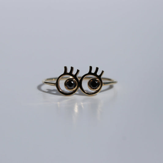 BLACK DIAMOND EYE RING