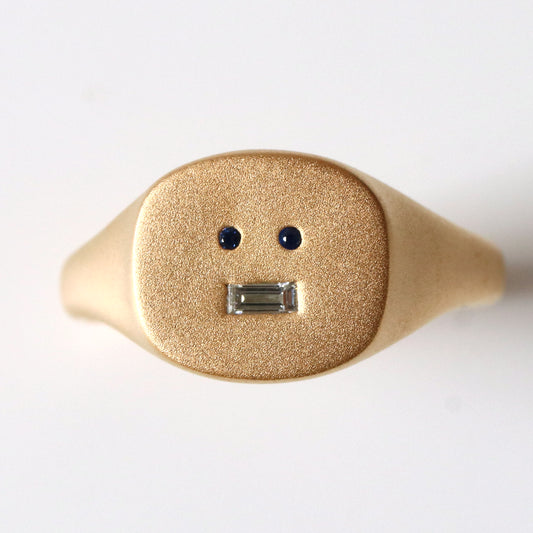 BAGUETTE DIA SIGNET RING