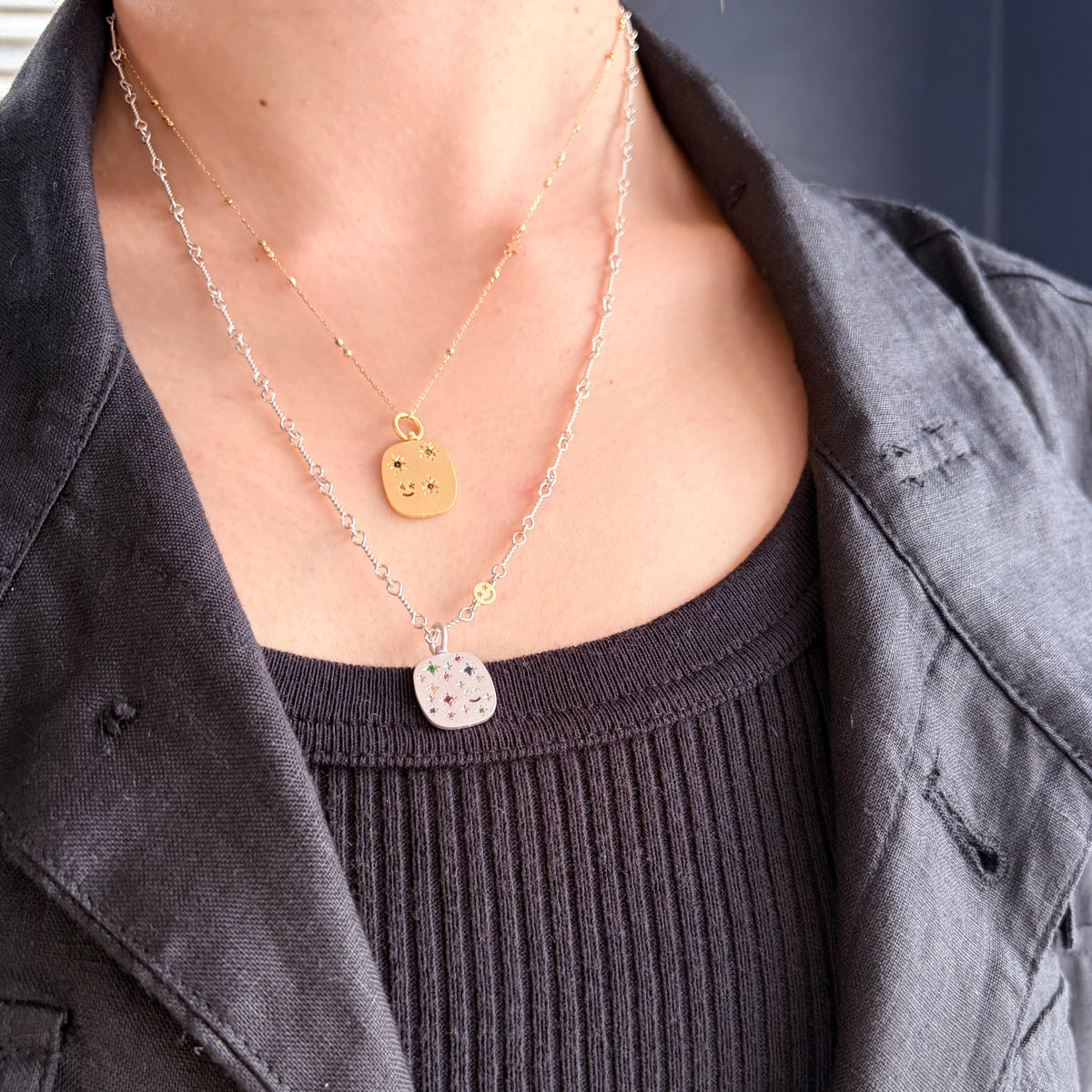 MULTI COLOR TINY SMILEY CHARM