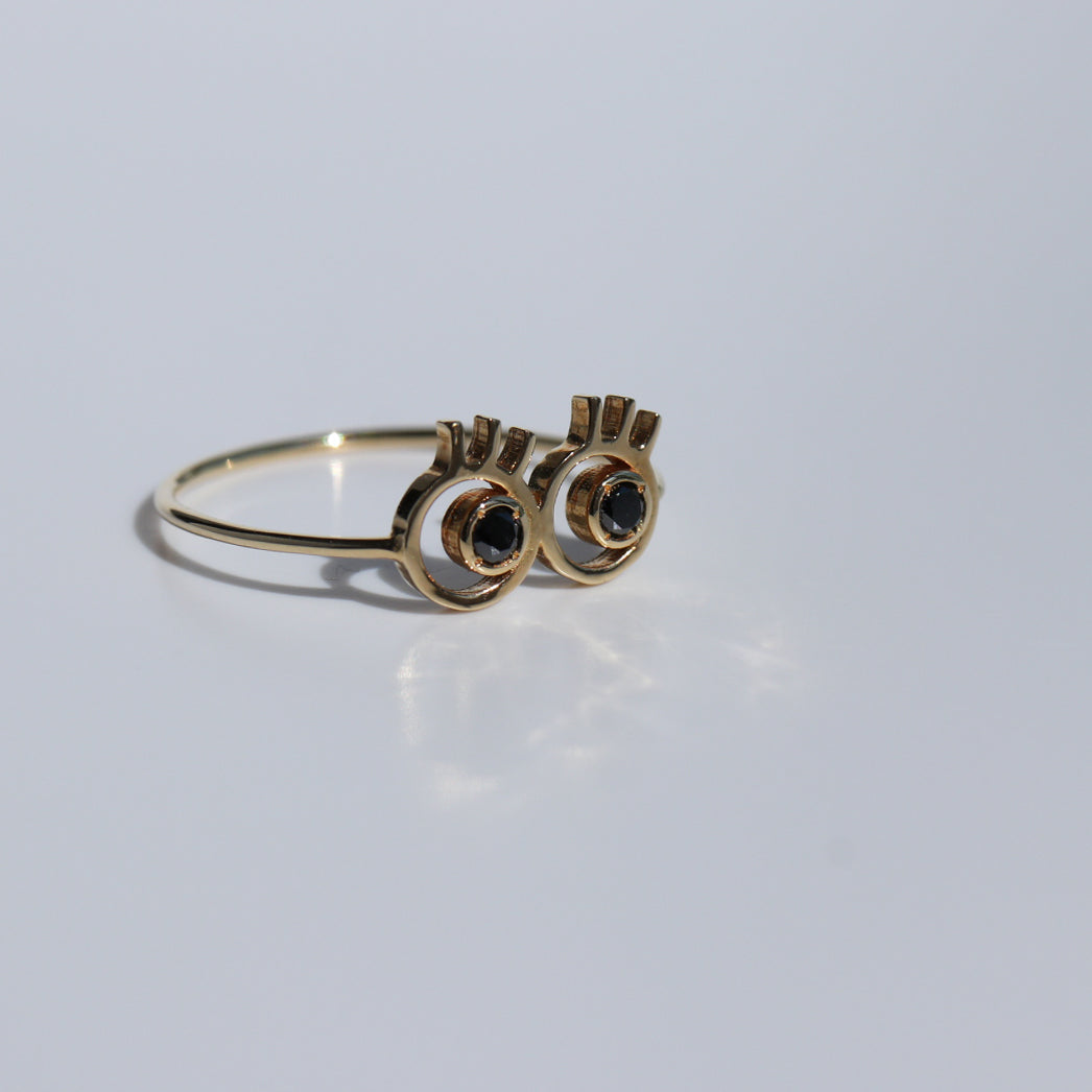 BLACK DIAMOND EYE RING