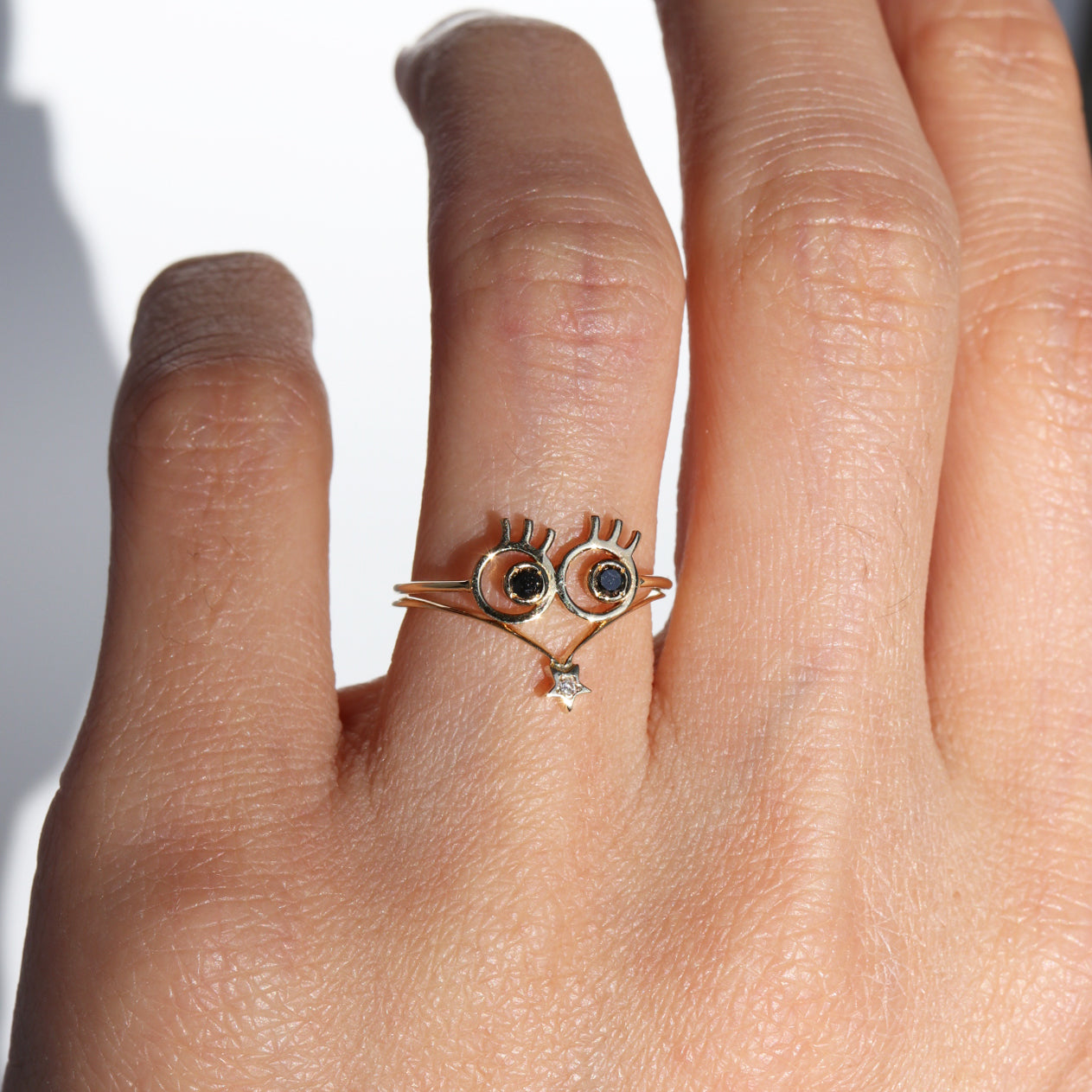 BLACK DIAMOND EYE RING