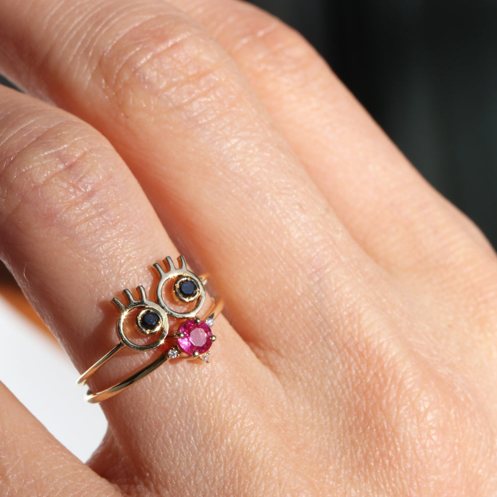 BLACK DIAMOND EYE RING