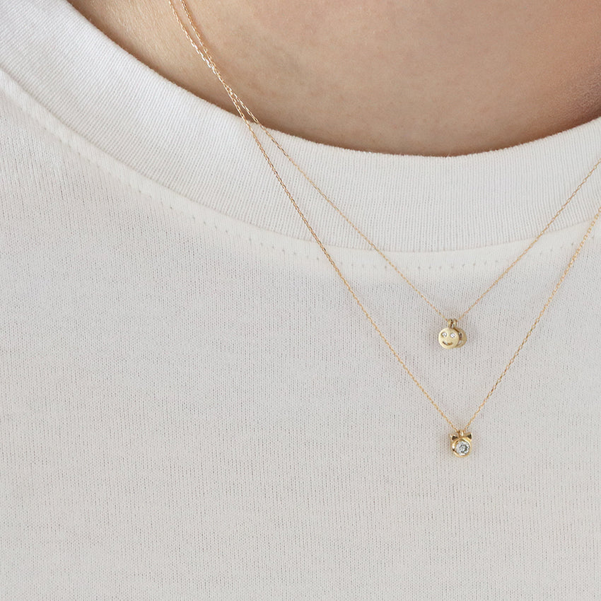 DOUBLE SMILEY NECKLACE